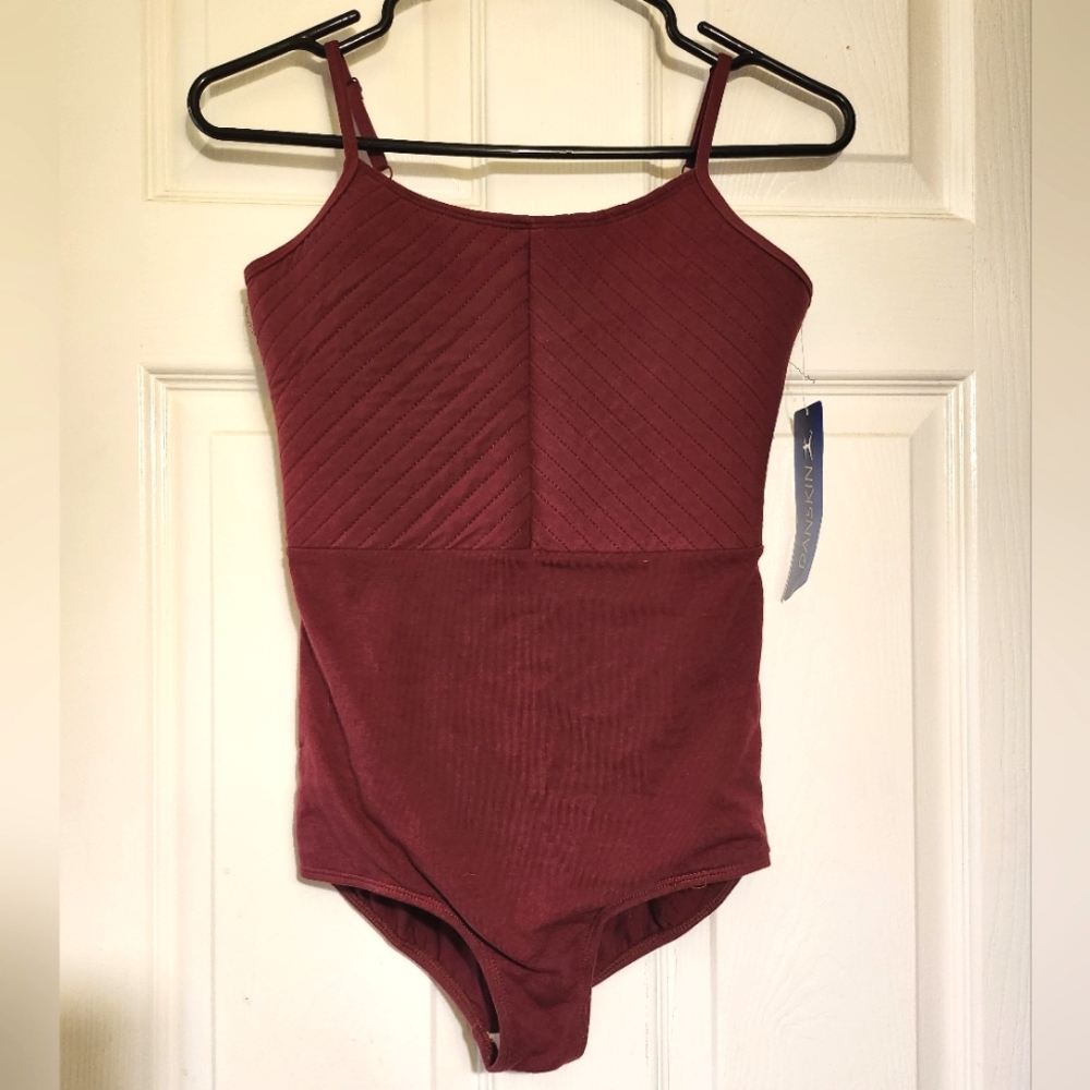 NWT Danskin Quilted Cami Ballet Leotard